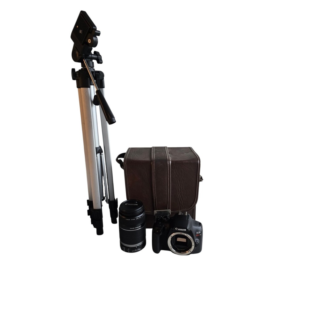 Canon EOS Rebel T6 DSLR Camera with EF-S 55-250mm IS Lens Tripod and Case Bundle